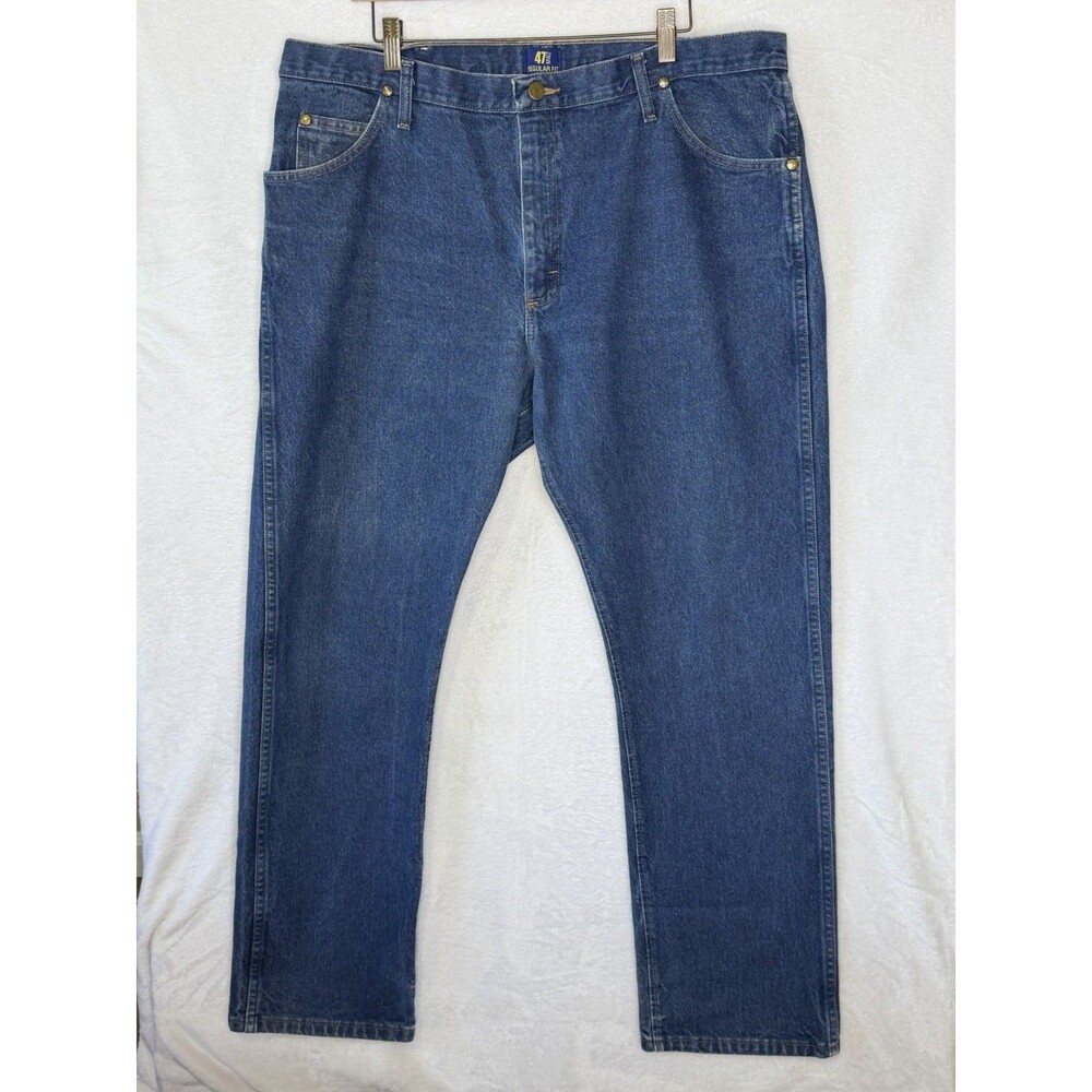 Wrangler Jeans Mens 40x32 Blue 47MWZ Straight Fit Denim Pants Western Cowboy Cut